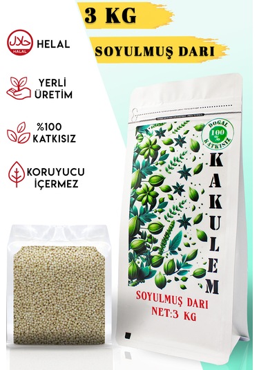 Kakulem Sertifikalı Soyulmuş Darı Kabuksuz Darı 3 Kg