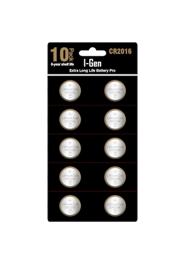 I-Gen CR2016 Pil 10'lu Paket  Lityum Düğme Pil 3V 2016