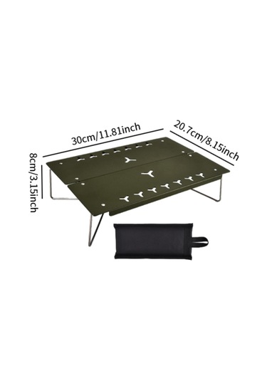 Homyl Kamp Katlanır Masa Taşıma Çantası Ile Açık Yeşil Yeşil Çok Renkli