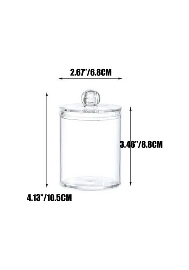 Youmex 4'lü Bambu Kapaklı Şeffaf Plastik Depolama Kavanoz Seti - Makyaj, Tıbbi Gereç Ve Küçük Eşyalar İçin Düzenleyici Organizer Şeffaf