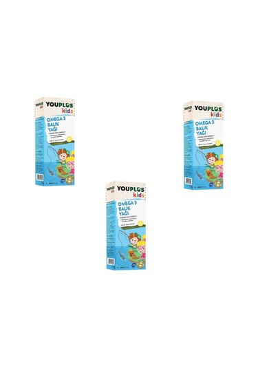 Youplus Kids Omega 3 Balık Yağı 3 x 150 ML