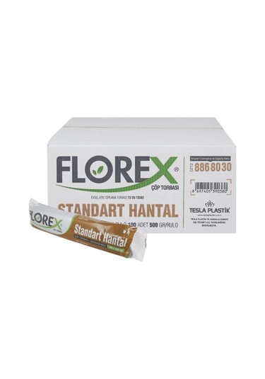 Florex Standart Hantal Siyah Çöp Poşedi 10 Rulo