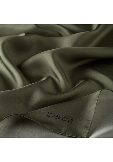 İpekevi Düz Twill İpek Eşarp - Çam Yeşili Çam Yeşili