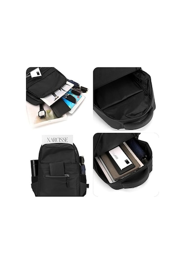 Ebitda 3419 Öğrenci Seyahat Sırt Çantası, Su Geçirmez Naylon, Koyu Mavi, 42x16x29 Cm, Erkek Koyu Mavi