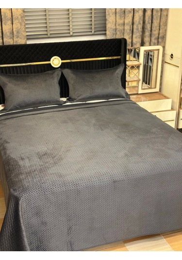Nivemeshome Yatak Ötüsü Tek Kişilik 180x240 Antrasit Toskana Antrasit