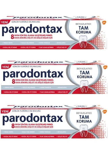 Parodontax Tam Koruma Beyazlatıcı Diş Macunu 75 ML x 3