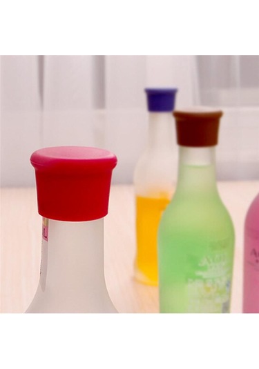 Jms 1 Adet Şarap Şişesi Tıpa Silikon Bar Aracı Koruma Bira Fiş Kapağı Tıpalar Çok Renkli