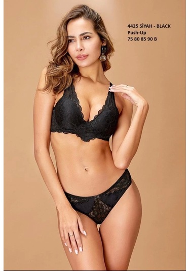 4425 Destekli Sütyen Takım Siyah