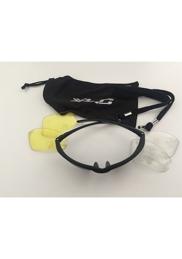 Xlc Gözlük Fıdschı Sg-C08 Siyah Çerçeve 3 Renkli Cam 2021 Model Siyah