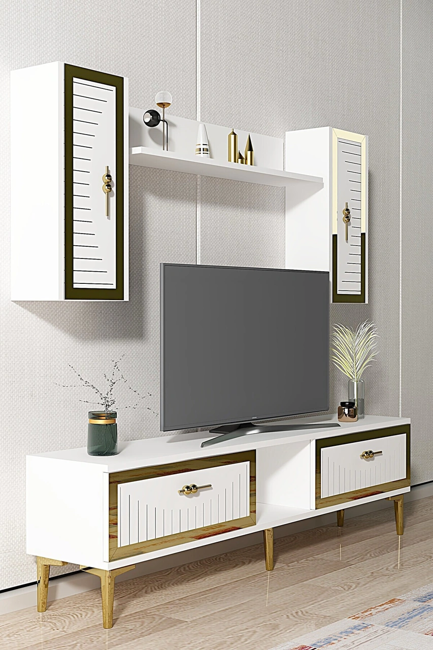 Tvr1501bg - Tuna150 Tv Ünitesi Beyaz Gold 150cm Beyaz Gold