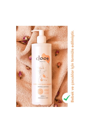 Clooe Organik Bebek & Çocuk Saç, Vücut Şampuanı 400 ML - 2'li Fırsat Paketi