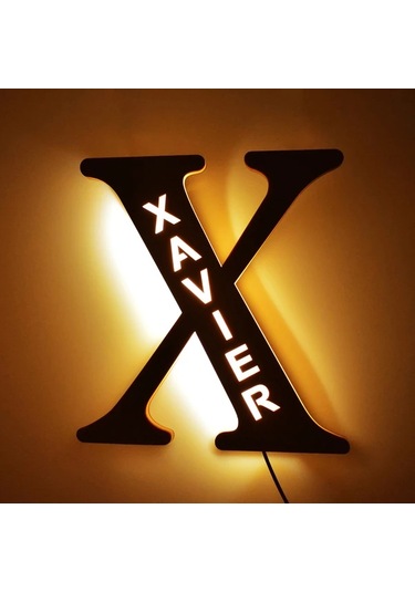 Honeybeeshop X Sku 1 Adet Zouwıı Kisilerlestirilmis Led Duvar Gece Lambasi Buyuk Harfle Ozel Isim Tarih Geri Donusturulmus Ahsap Usb Yatak Odasi Dekoru Ciftler Yil Donumu Hediyesi Ahşap