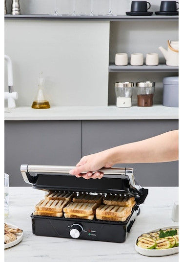 Cookplus x Karaca Inox 2000w Izgara ve Tost Makinesi 4 Dilim