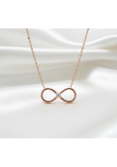 Ariş Pırlanta Sonsuzluk Kolye Altın