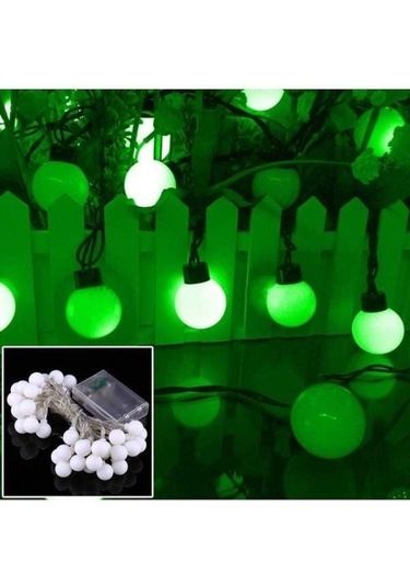 Fastbuy 4m Led Dekorasyon Işığı, 3x Aa Pil, 3 Modlu Yeşil Işık, Ev Dekorasyonu İçin Uygun Diğer