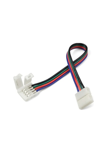 Doraled RGB Şerit Led İçin İki  Yönlü Hızlı Konnektör Kablo 4 Pin (5 Adet)