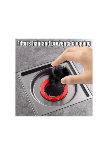 Fosenze Banyo Ve Mutfak Kokusu Engelleme Valfi, Ters Akış Önleyici, Saç Filtreli, 1.5-2.0 İnç Evsel Su Tüpü Uyumlu, Otomatik Açma-kapama Mekanizması Kırmızı