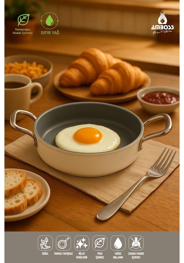 Sera Nova Yanmaz Yapışmaz Seramik Sahan 20 Cm Beyaz