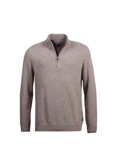 Barbour Holden Half Zip Kazak Ol76 Military Marl Kahverengi