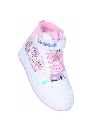 Prokids 4444 Beyaz Cırtlı Boğazlı Kız Çocuk Spor Ayakkabı Beyaz