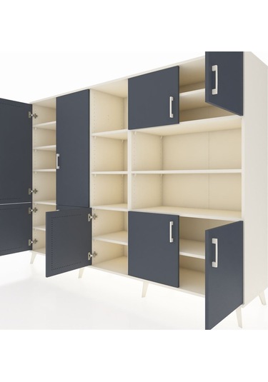 Hyperion Dolap 14 Raflı 9 Kapaklı 220x44x163 Aytaşı-antrasit/ayta Aytaşı-antrasit/aytaşı