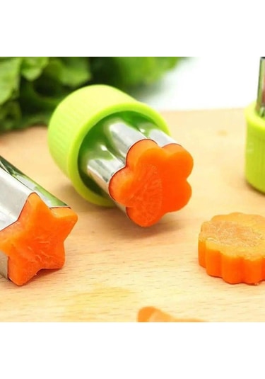 Yeşil 12 Adet/takım Sebze Meyve Kesici Paslanmaz Çelik Çiçekler Karikatür Şekli Kalıp Kek Bisküvi Kesme Kalıp Mutfak Kurabiye Kesici
