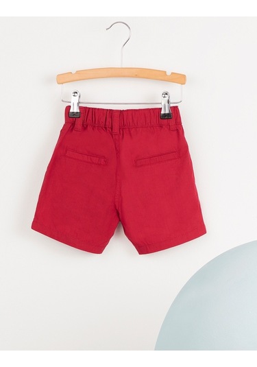 Denokids Ollie&Olla V Cepli Kırmızı Gabardin Erkek Çocuk Şort Çok Renkli