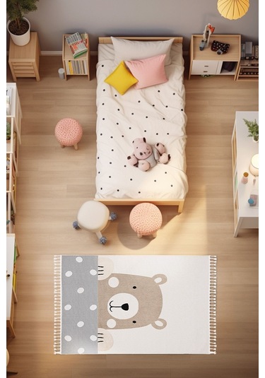 Sparkle Krem Kahverengi Sevimli Ayıcık Figürlü Hayvan Figürlü Çoc Krem