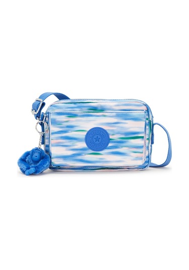 Kıplıng Abanu Küçük Boy Omuz Çantası Desenli Dıluted Blue Çok Renkli