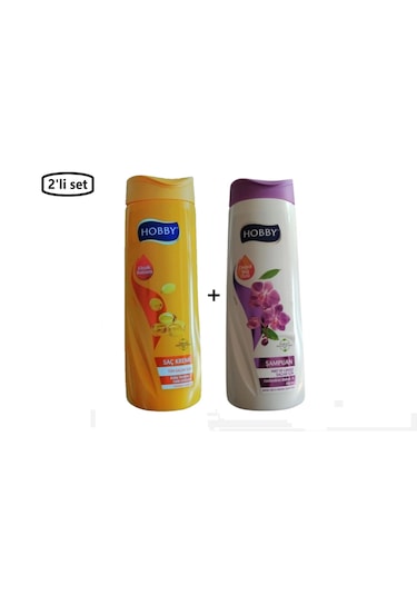 Hobby Saç Kremi 500 Ml+defne Yağı&orkide Çiçeği Özlü Şampuan-2'li