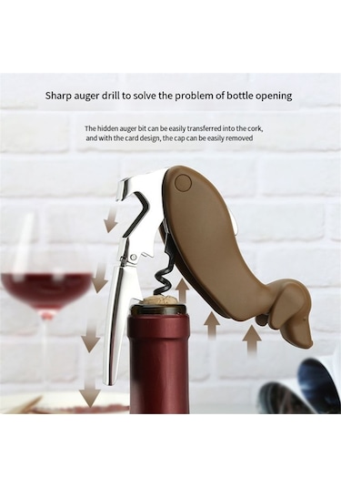 Şarap Şişe Açacağı Şişe Açacağı Bira Şişe Açacağı Kahverengi Kahverengi