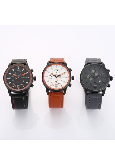 Curren M8217 Quartz Kol Saati-orjinal Kutusunda Siyah Siyah