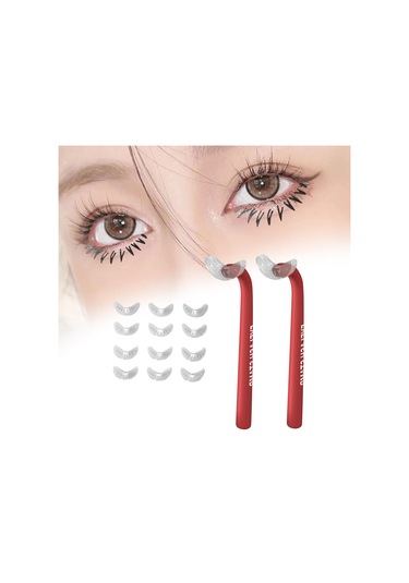 Dolıty 2 Parça Eyeliner Şablonları Kaş Kalemi Yeni Kırmızı Kırmızı