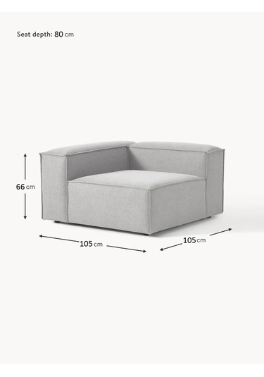 Most Mollis Köşe Modül Berjer Silinebilir 32 Gri Keten Kumaş Yumu Gri