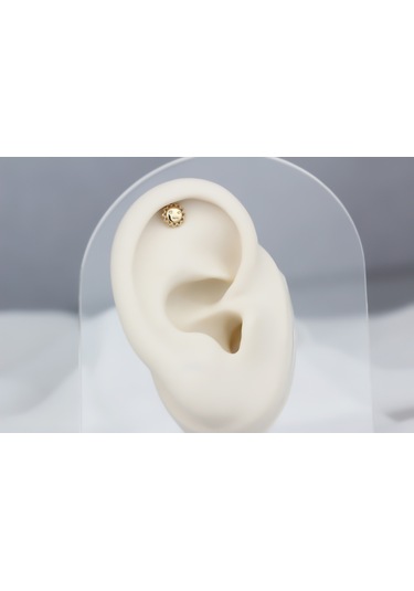 Glorria Altın Güneş Helix Piercing Sarı