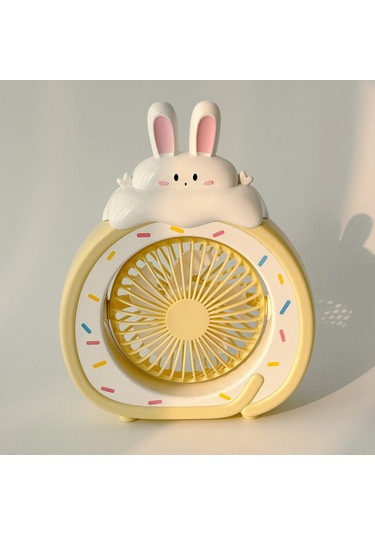 Lyon Gıda Oyun Serisi Karikatür Elektrik Fan Küçük Yatakhane Fanı Mini Usb Fanı Taşınabir El Fanı Kırmızı Patates Kızartması