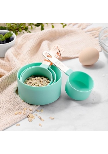 Pazly Yeşil Gümüş Yüksek Kaliteli Ölçüm Kaşığı Ev Mutfak Çay Kahve Şeker Tuz Kaşık Fincan Pişirme Araçları Yeşil