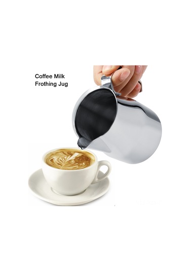 Yaozixa 550ml Paslanmaz Çelik Kuru Ağızlı Süt Köpürtme Kavanozu - Kahve İçin Karıştırma Ve Dökme Uygun, Dayanıklı Taban