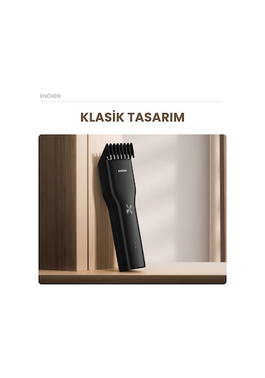 Enchen Boost Siyah Taşınabilir Şarjlı Saç Kesim Makinesi