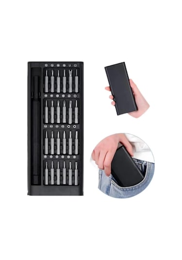 24 Parça Saatçi Pc Gözlük Mıknatıslı Tornavida Seti Plastik Saplı