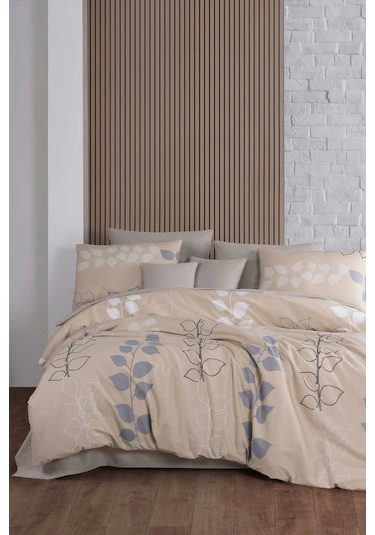 Çift Kişilik Nevresim Takımı Pamuklu Doğal Esinti Çok Renkli