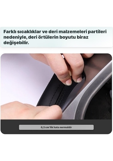 Megane 1 Uyumlu Araca Özel Dikmeli Direksiyon Kılıfı Soft Nokta D Siyah