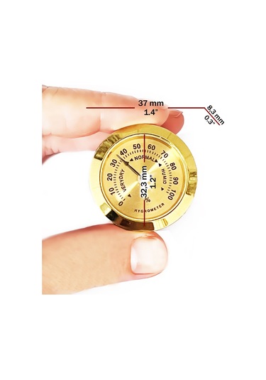 Analog Higrometre Nem Ölçer Humidor Puro Kutusu için Metal Çerçev N11.1837