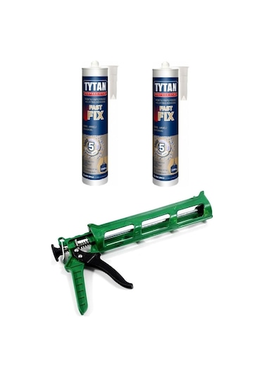 Tytan Power Flex Şeffaf Montaj Yapıştırıcısı 2 Adet Slikon Tabancası