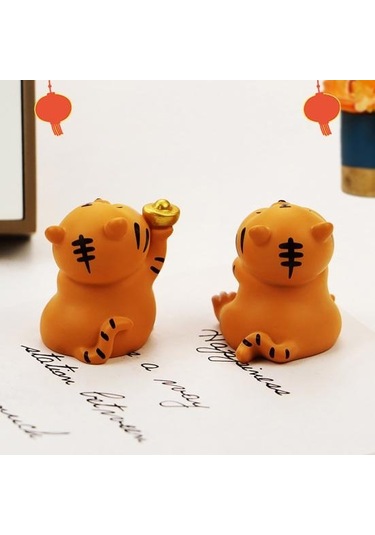 Mükemmel Kaplan Heykeli Solmaya Karşı Reçine Dekoratif 5