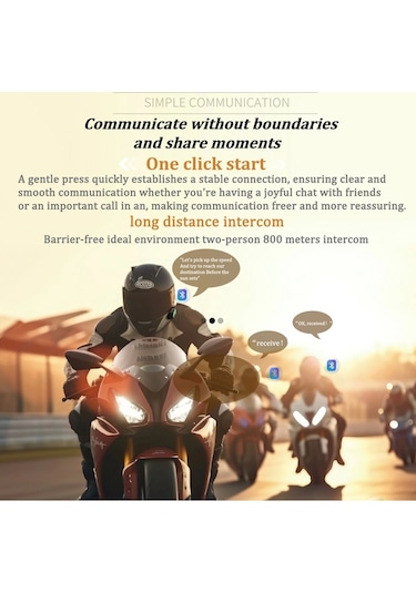 Vtn-29 Bt26 Motosiklet Kask Kulaklık Bluetooth Işıklı 2 Eşleşme Özellikli Intercom