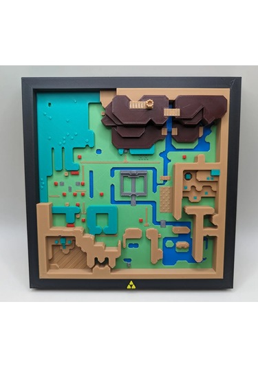 Zelda A Link To The Past Map Baskı Tablo Çerceve