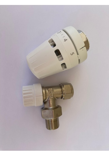 Danfoss 1/2" Köşe Tip Termostatik Radyatör Vana Seti Pex Bağlantı