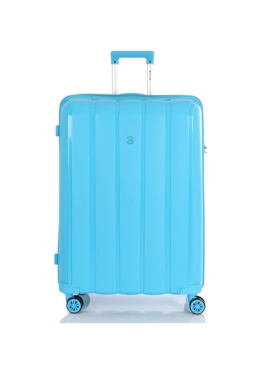 Mçs 3lü Set Kırılmaz Silikon Seyahat Valizi Bavulu V305 Açık Mavi