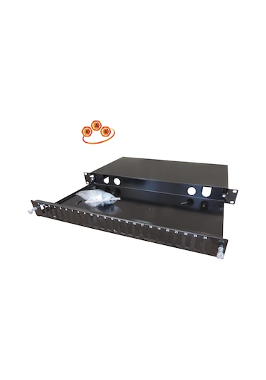 Kastap 1U 24 Port 19'' Fiber Optik Patch Paneli (Çift Kasetli)